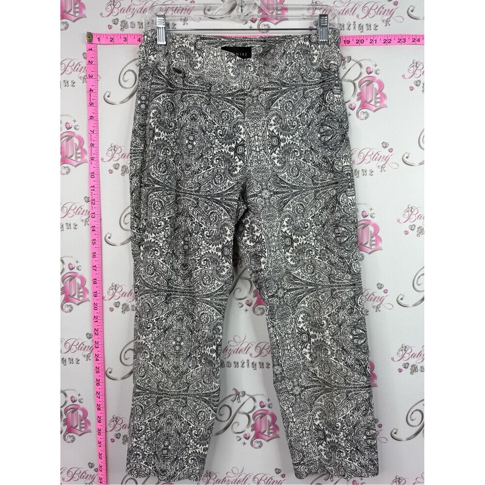 Premise Black & White Paisley Capris